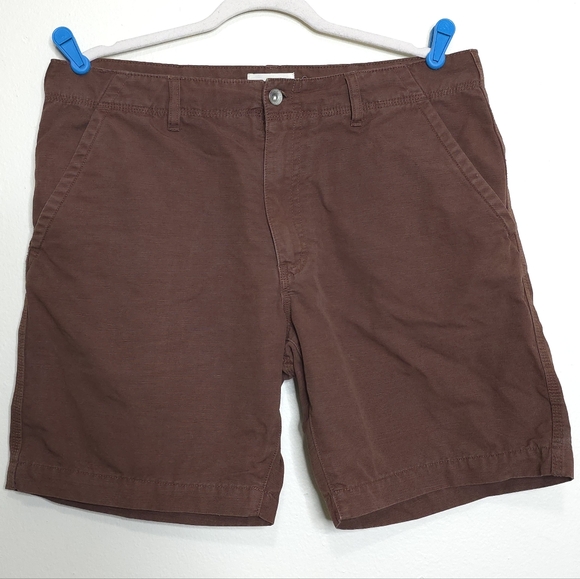 Taylor Stitch Other - Taylor Stitch The Morse Shorts Size 34 Russet Brown Organic Cotton Linen